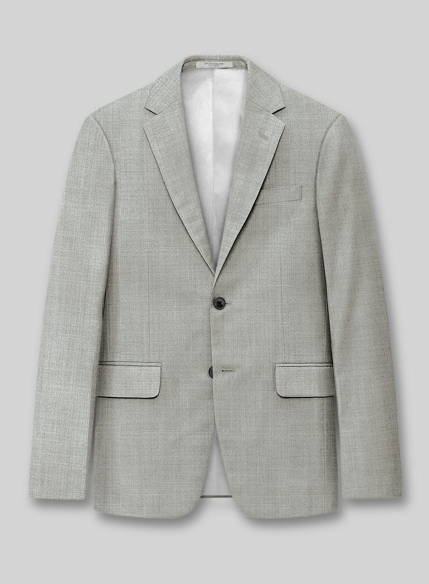 Fresco Light Gray Wool Jacket - StudioSuits