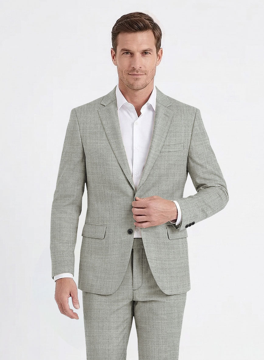 Fresco Light Gray Wool Jacket - StudioSuits