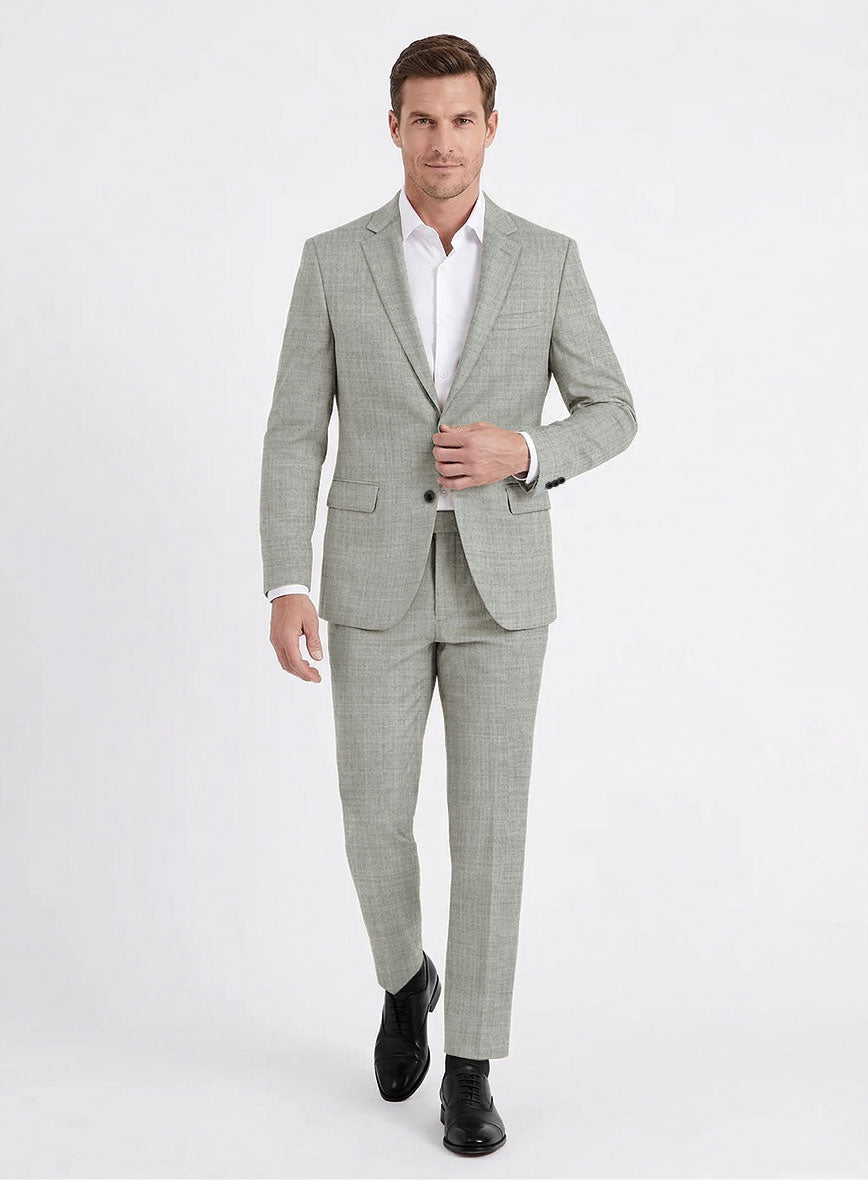 Fresco Light Gray Wool Suit - StudioSuits