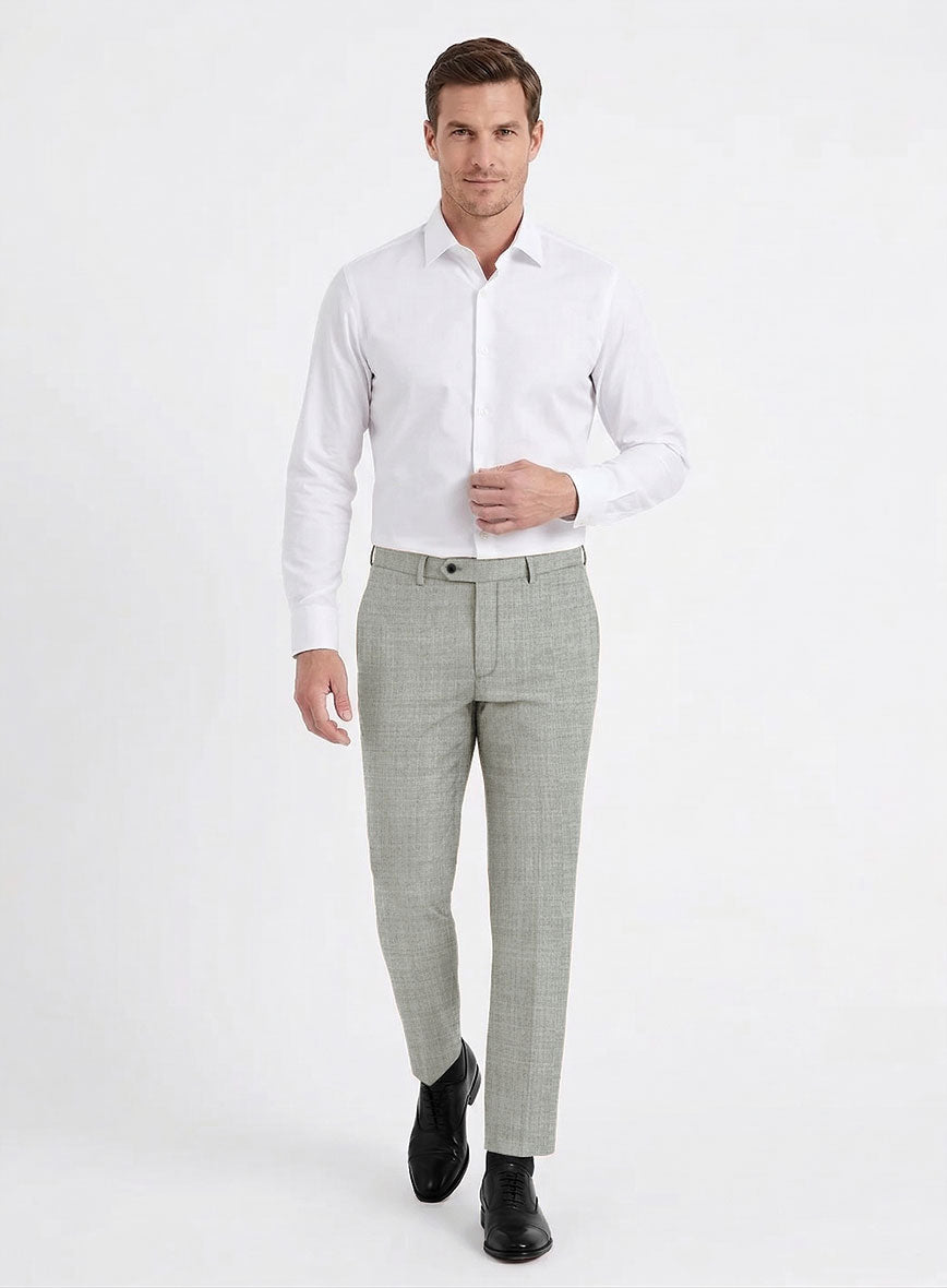 Fresco Light Gray Wool Suit - StudioSuits