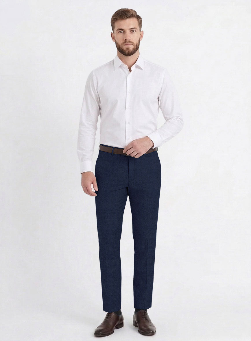 Fresco Mine Blue Wool Suit - StudioSuits