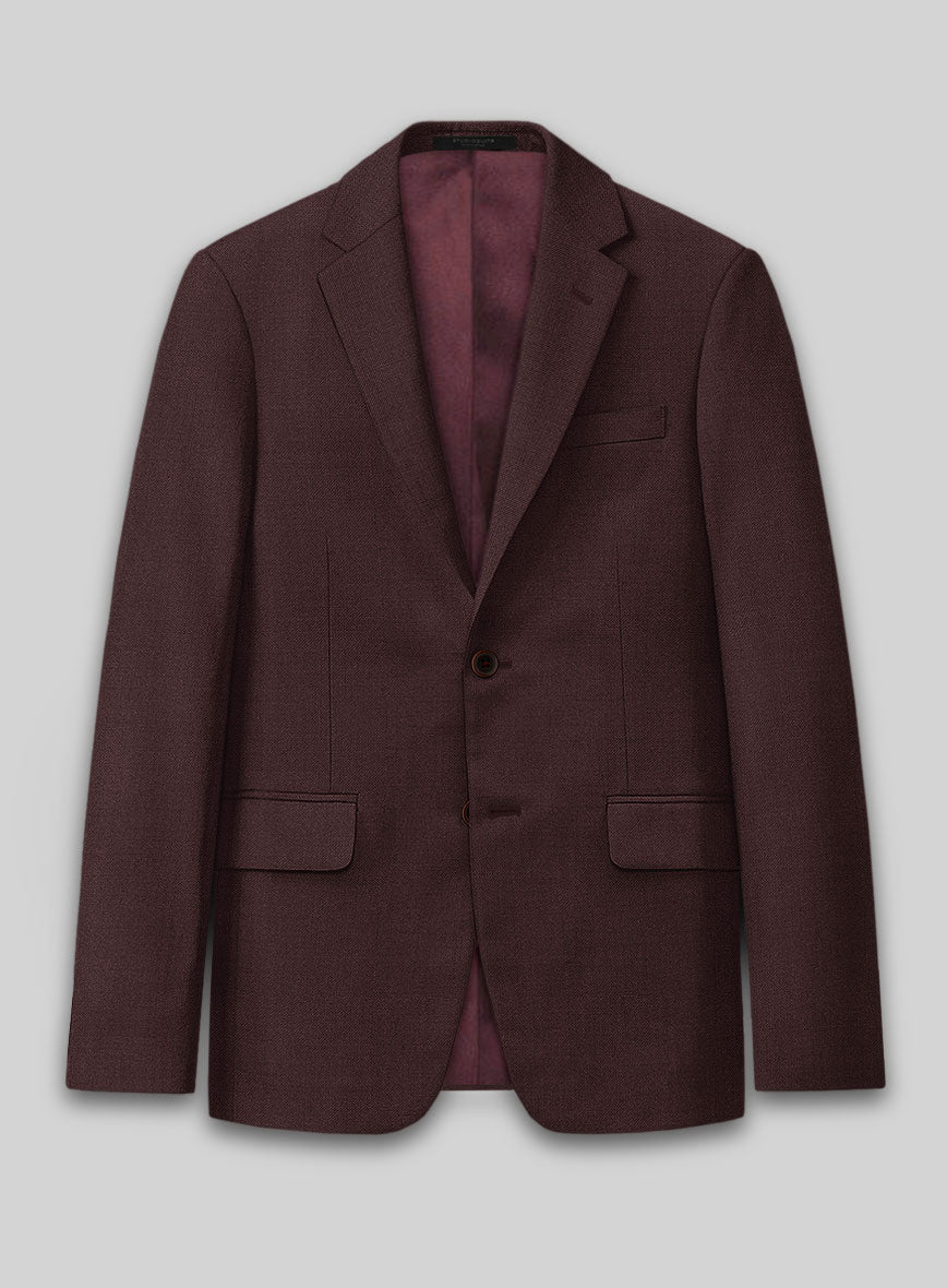 Fresco Wine Wool Suit - StudioSuits