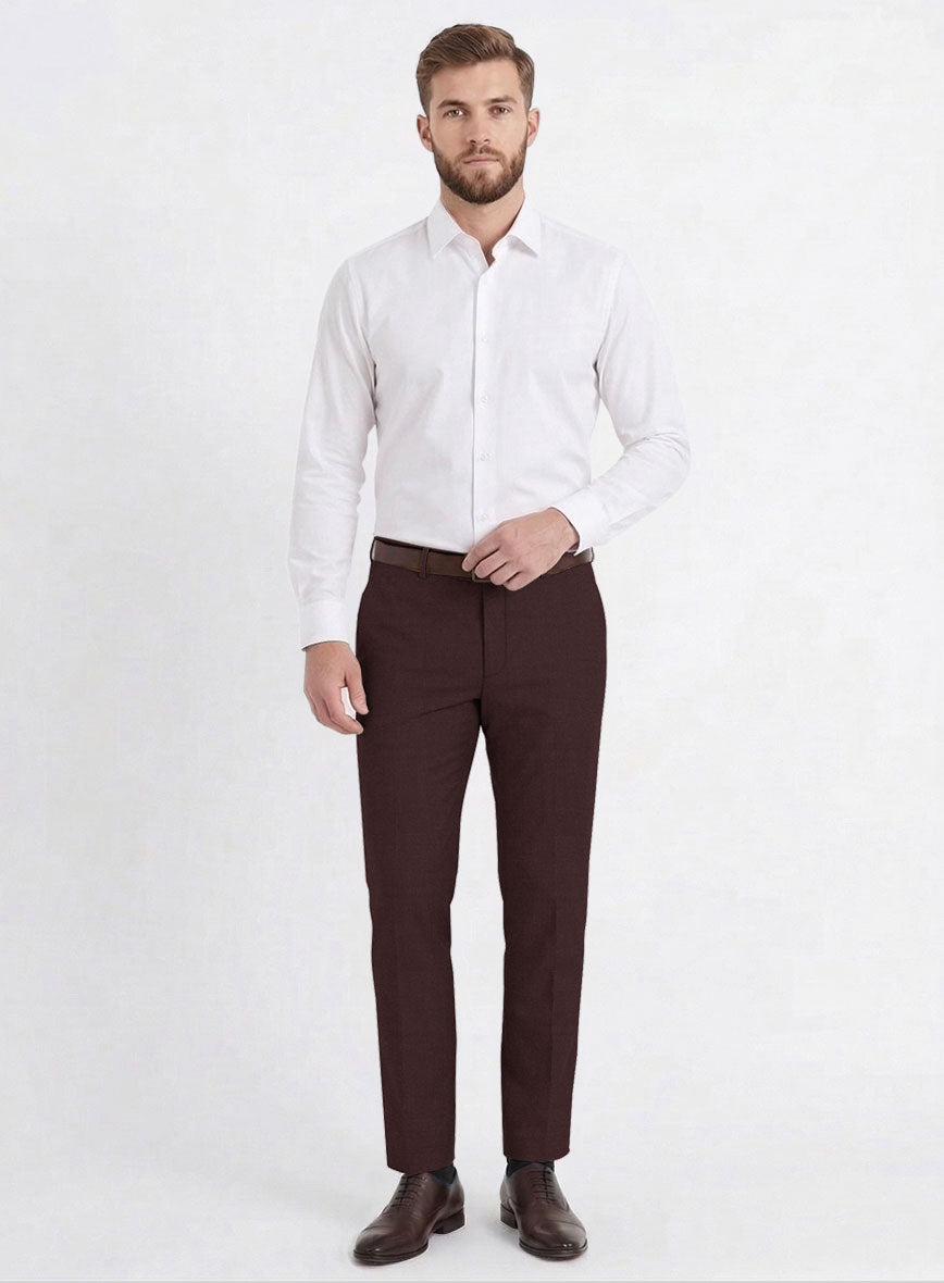 Fresco Wine Wool Suit - StudioSuits