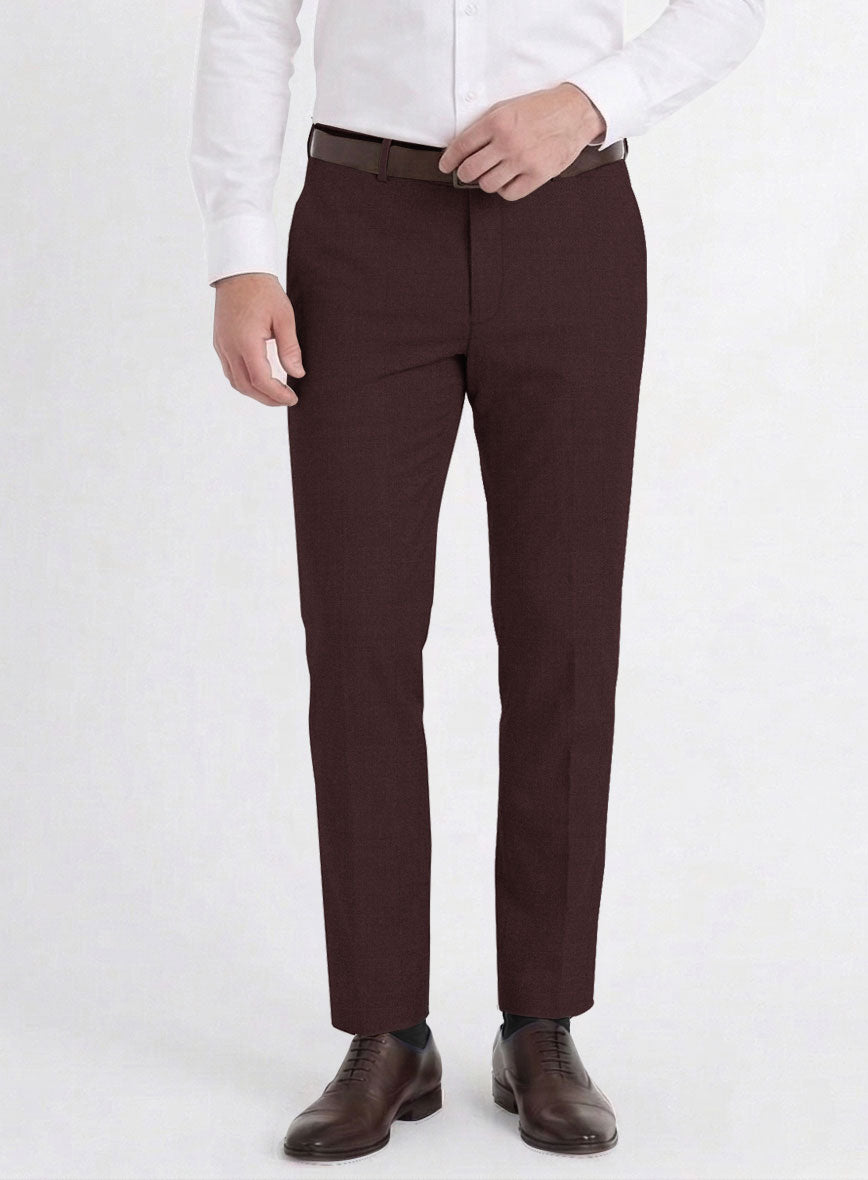 Fresco Wine Wool Suit - StudioSuits