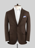 Fresco Brown Wool Jacket - StudioSuits