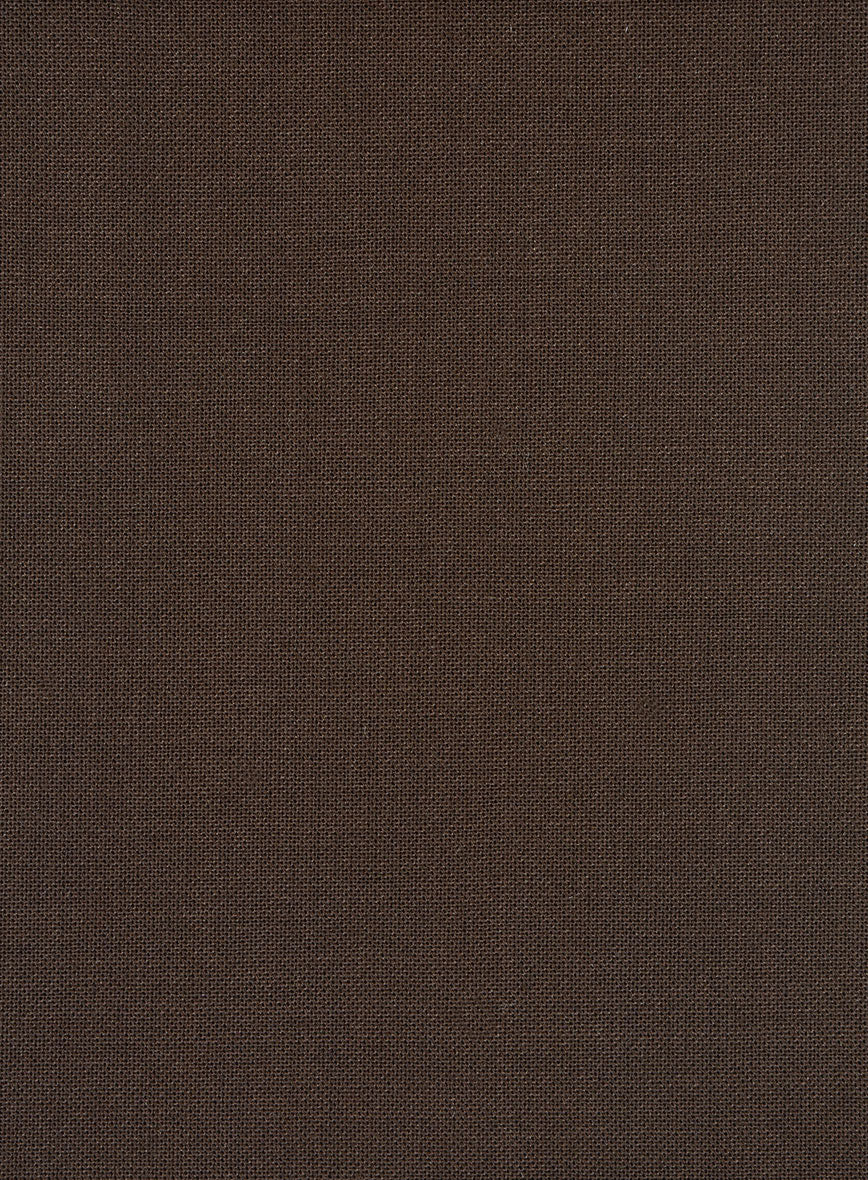 Fresco Brown Wool Pants - StudioSuits