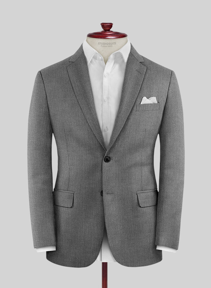 Fresco Gray Wool Jacket - StudioSuits