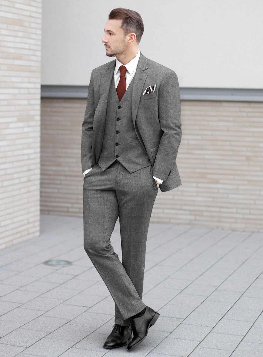 Fresco Gray Wool Suit - StudioSuits