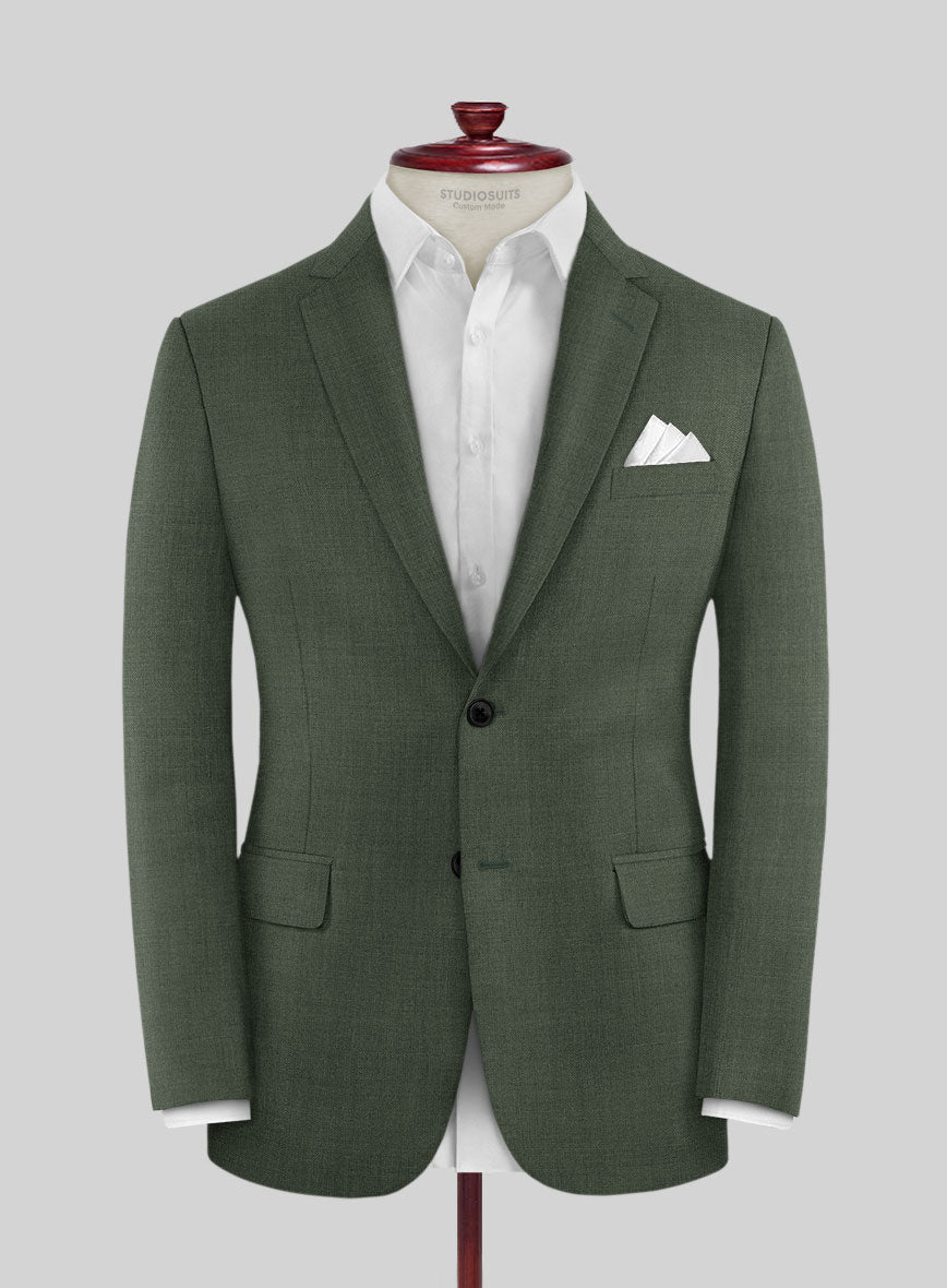 Fresco Green Wool Jacket - StudioSuits