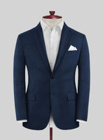 Fresco Mine Blue Wool Jacket - StudioSuits