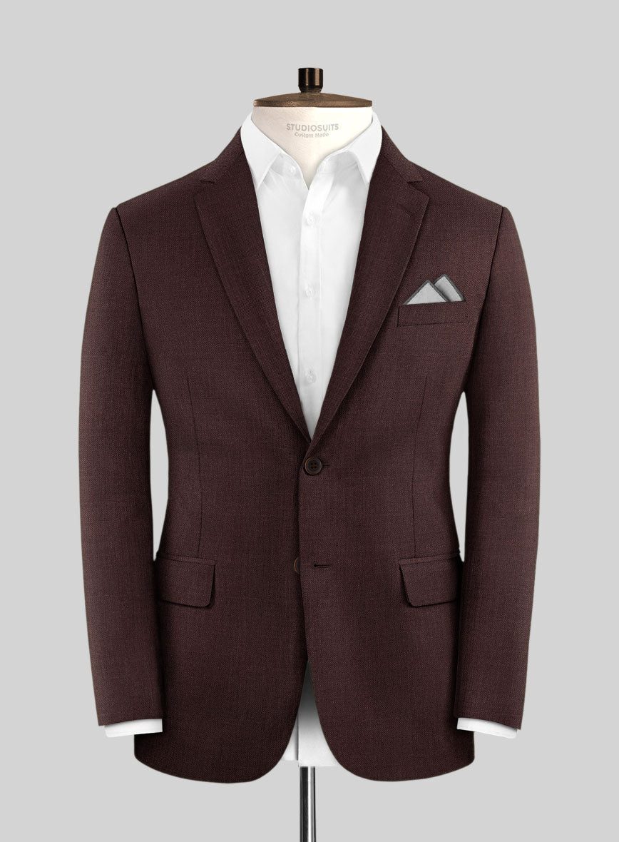 Fresco Wine Wool Jacket - StudioSuits