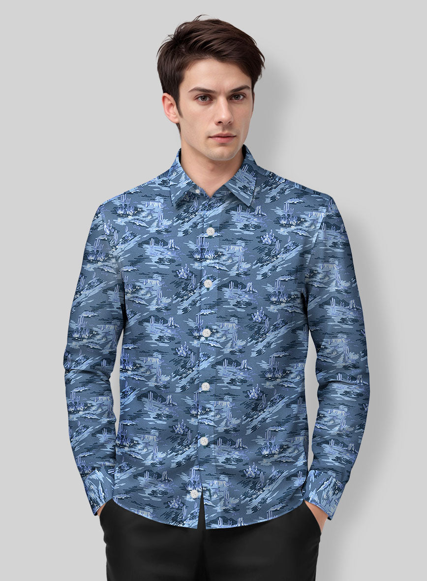 Men's Frostbite Camo Organic Cotton Shirt by StudioSuits