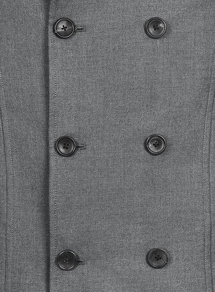 Frosted Mid Gray Terry Rayon Overstyle Jacket - StudioSuits
