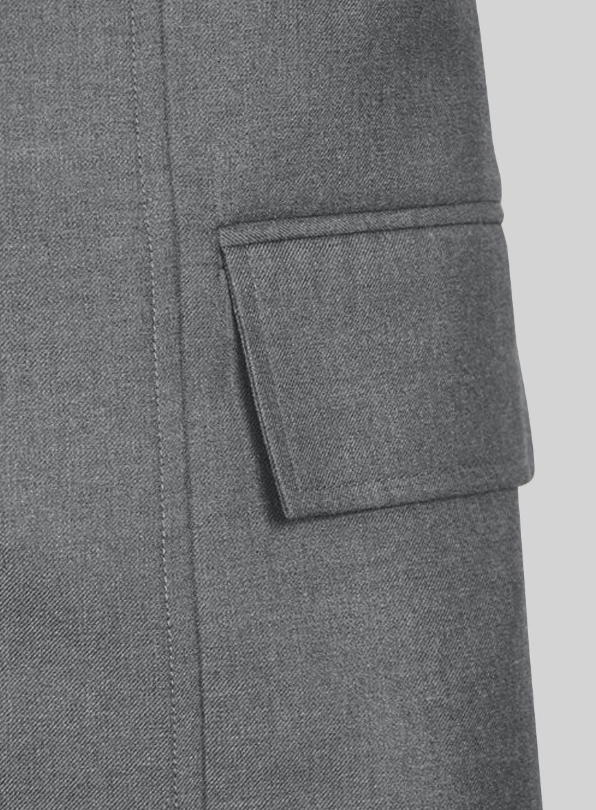 Frosted Mid Gray Terry Rayon Overstyle Jacket - StudioSuits