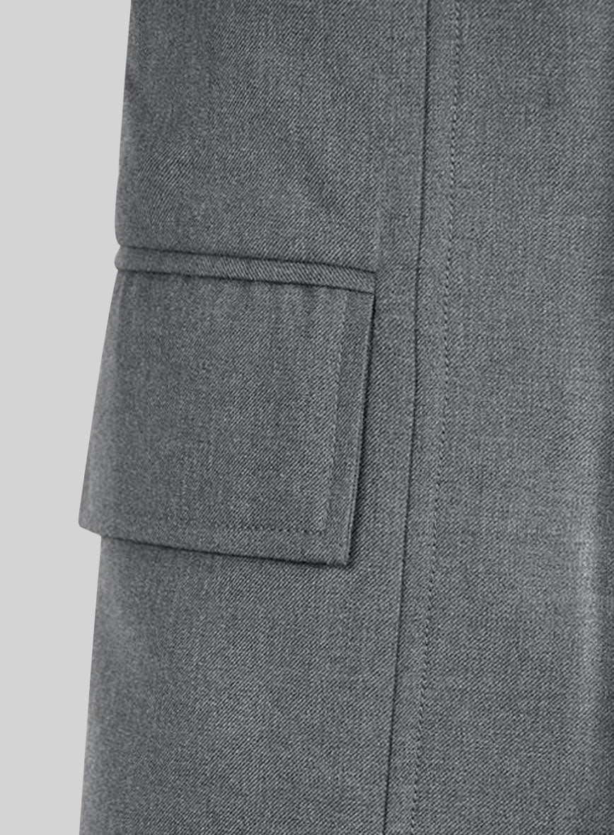 Frosted Mid Gray Terry Rayon Overstyle Jacket - StudioSuits