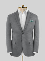 Frosted Mid Gray Terry Rayon Suit - StudioSuits