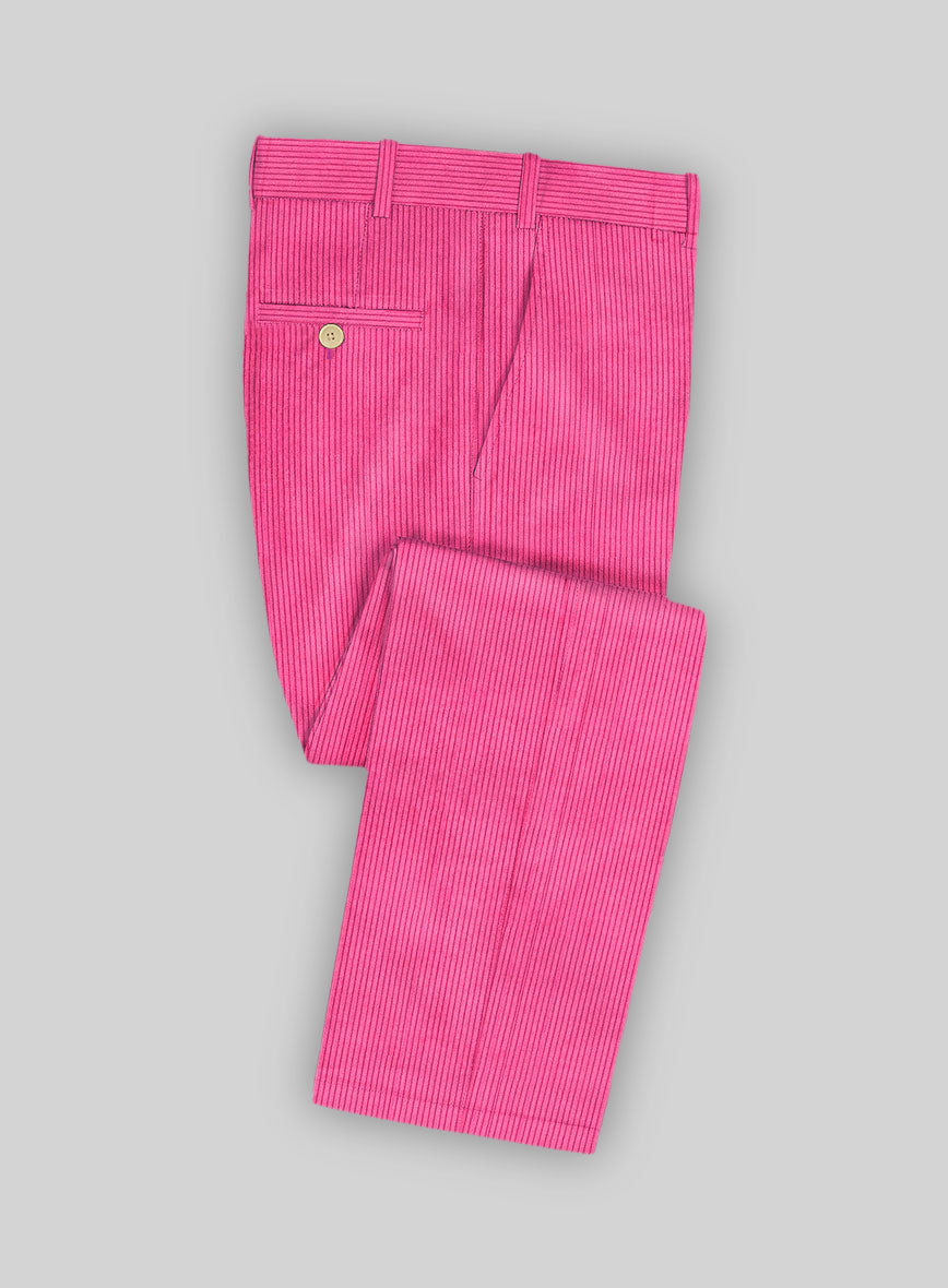 Fusica Pink Corduroy Pants - StudioSuits