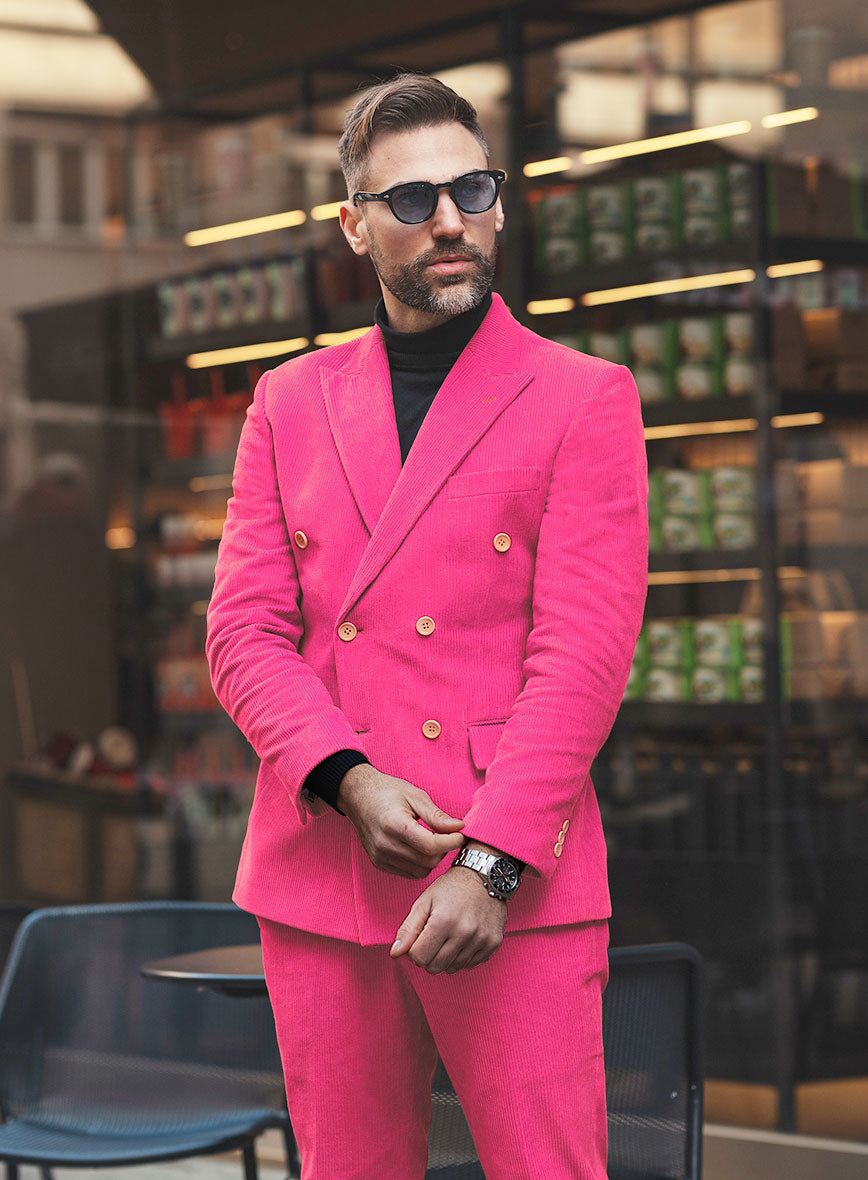 Fusica Pink Corduroy Suit - StudioSuits