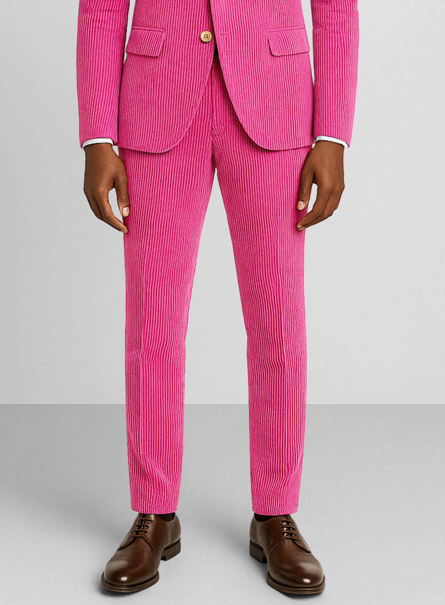 Fusica Pink Corduroy Pants - StudioSuits