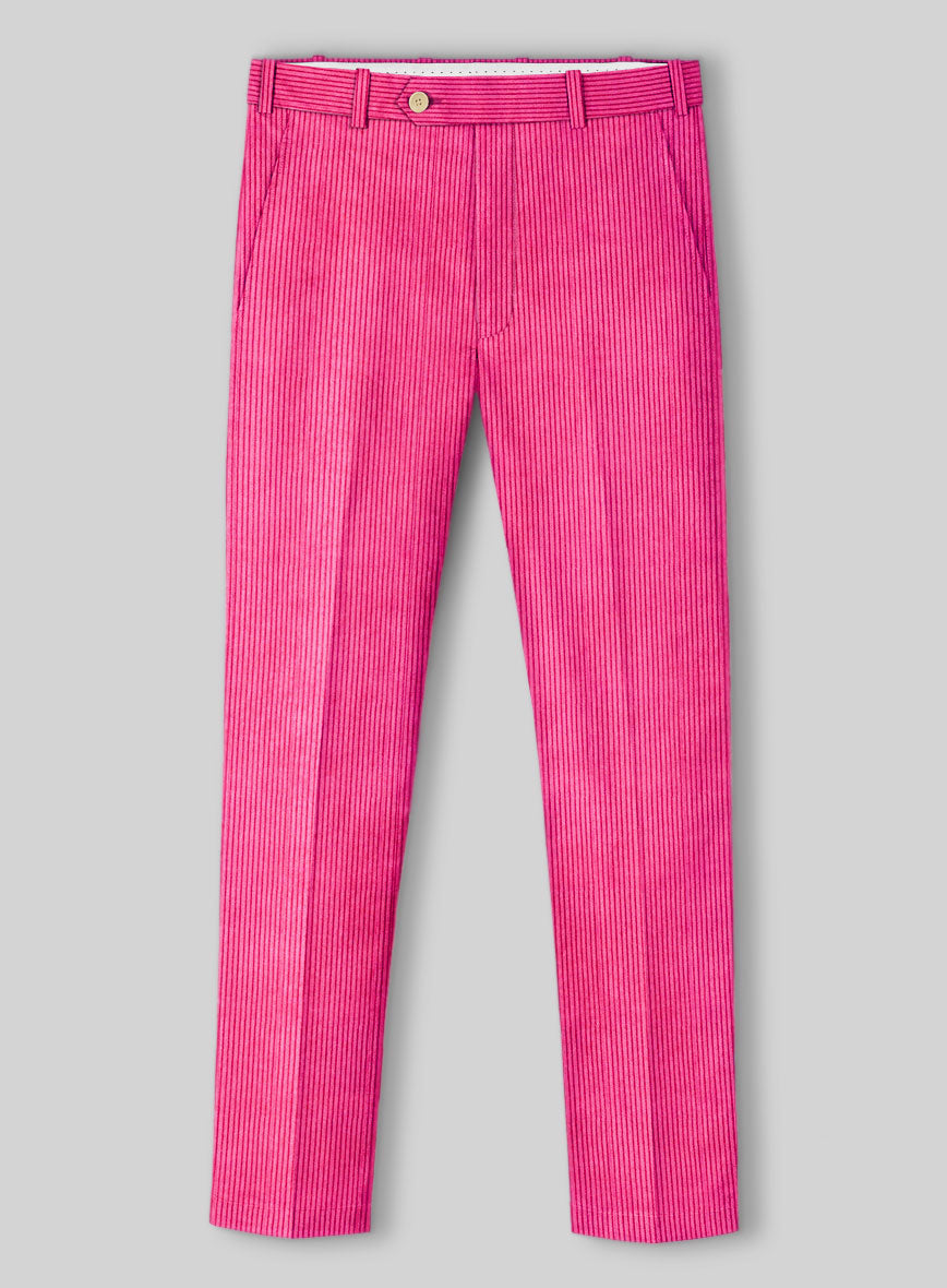 Fusica Pink Corduroy Pants - StudioSuits