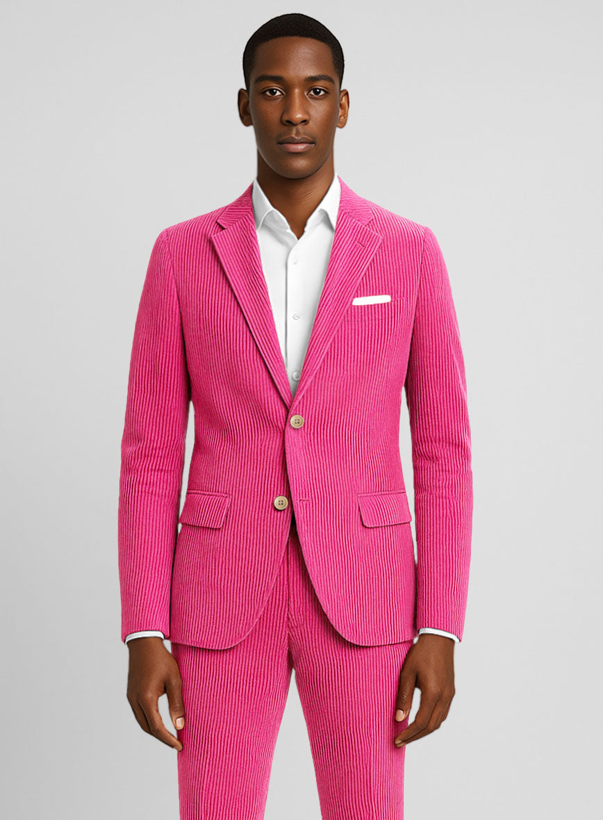 Fusica Pink Corduroy Suit - StudioSuits