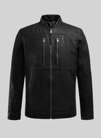 Galeforce Black Biker Leather Jacket - StudioSuits