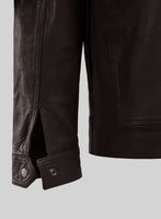 Galeforce Brown Biker Leather Jacket - StudioSuits