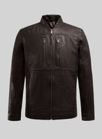 Galeforce Brown Biker Leather Jacket - StudioSuits