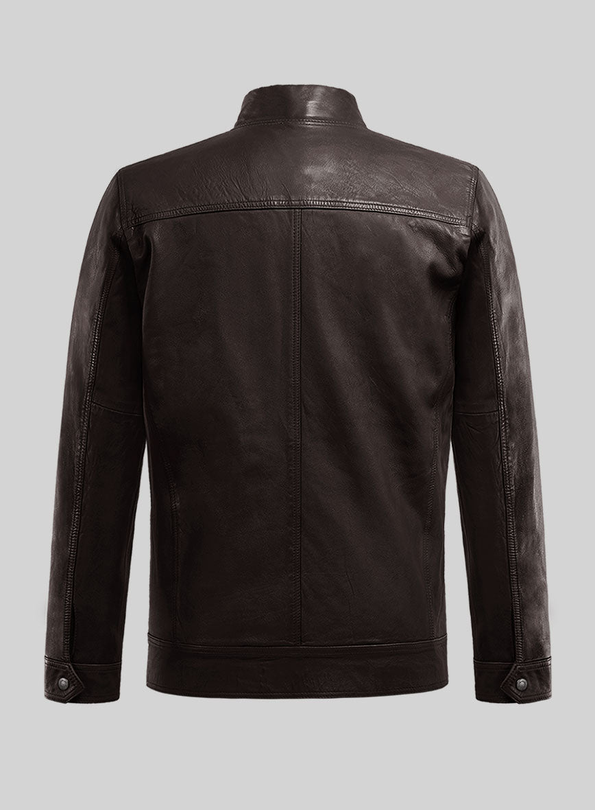Galeforce Brown Biker Leather Jacket – StudioSuits