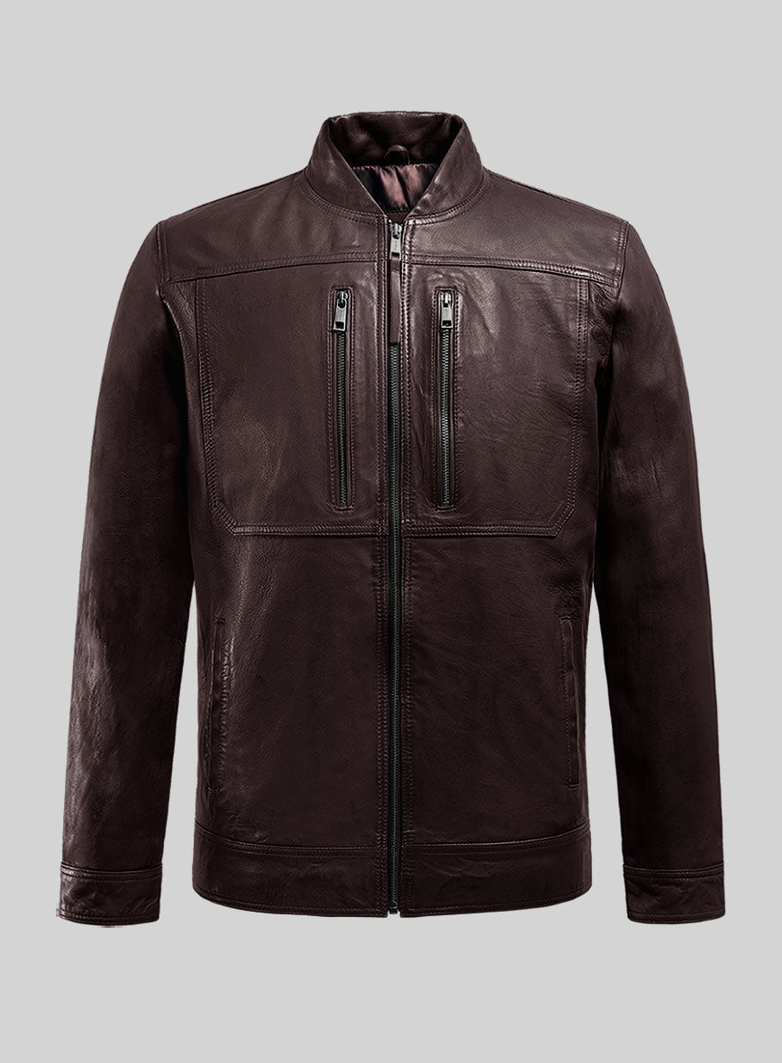 Galeforce Burgundy Biker Leather Jacket – StudioSuits