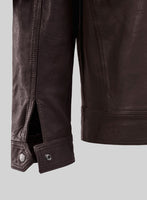 Galeforce Burgundy Biker Leather Jacket - StudioSuits