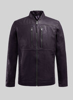 Galeforce Purple Biker Leather Jacket - StudioSuits
