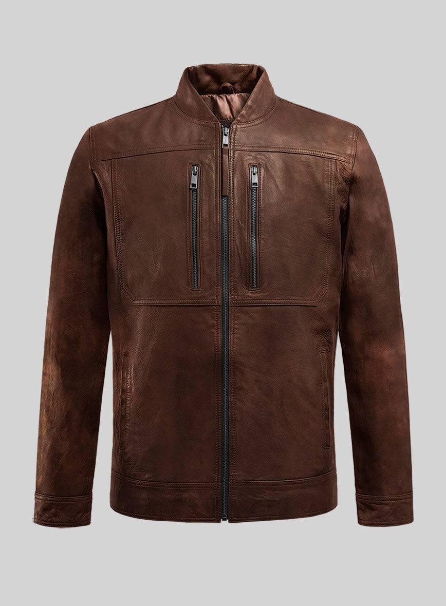 Galeforce Spanish Brown Biker Leather Jacket – StudioSuits