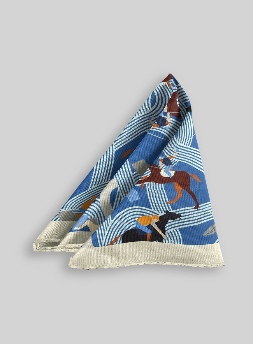 Gallop Rhythm Silk Pocket Square - StudioSuits