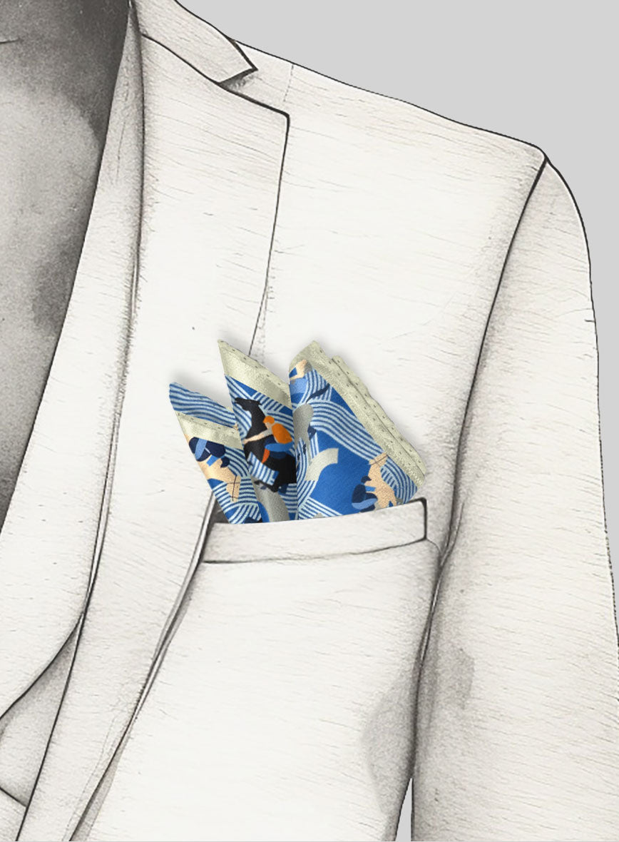 Gallop Rhythm Silk Pocket Square - StudioSuits