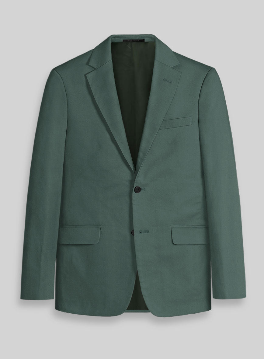Gallo Green Stretch Chino Jacket - StudioSuits