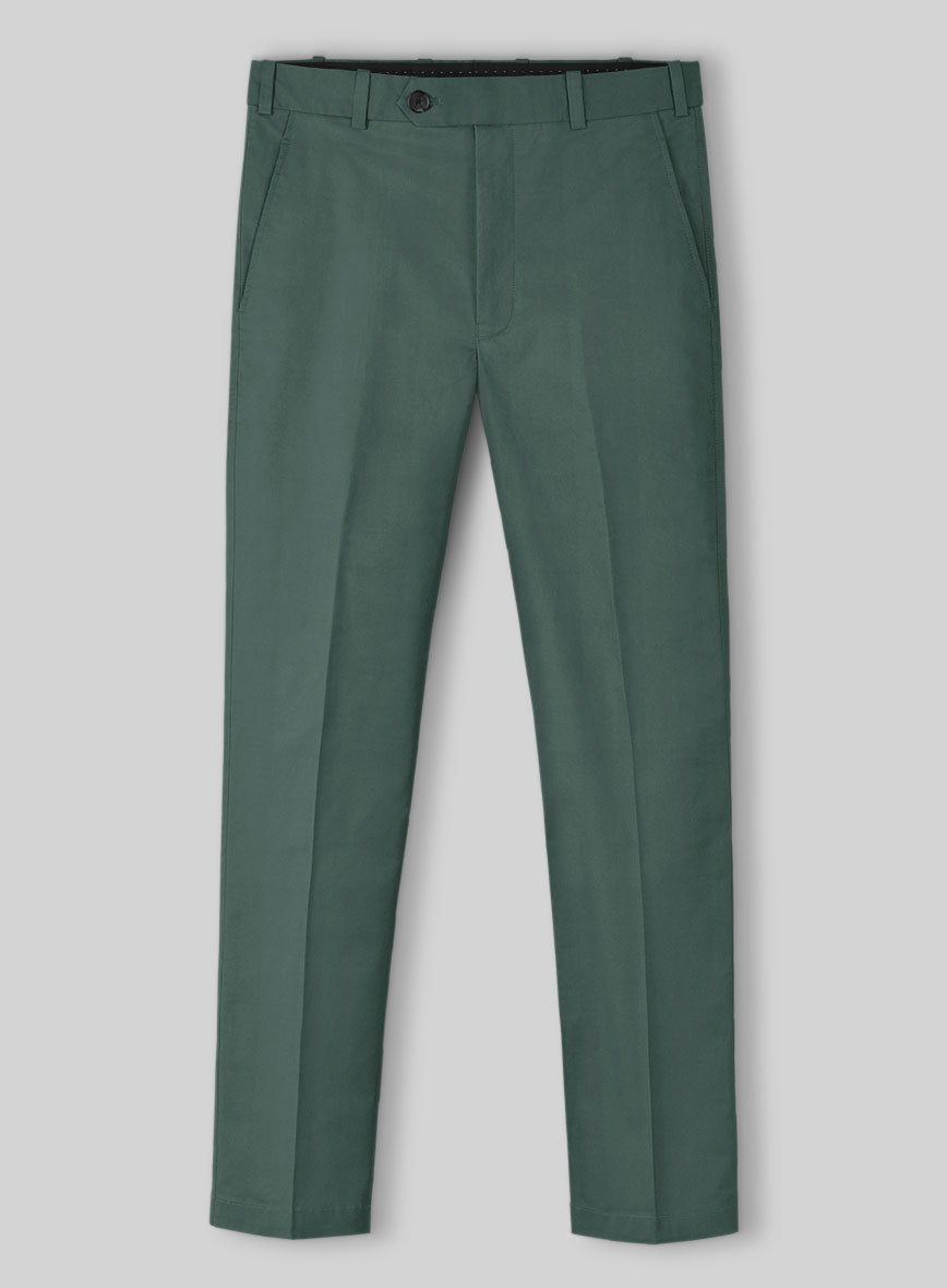 Gallo Green Stretch Chino Pants - StudioSuits