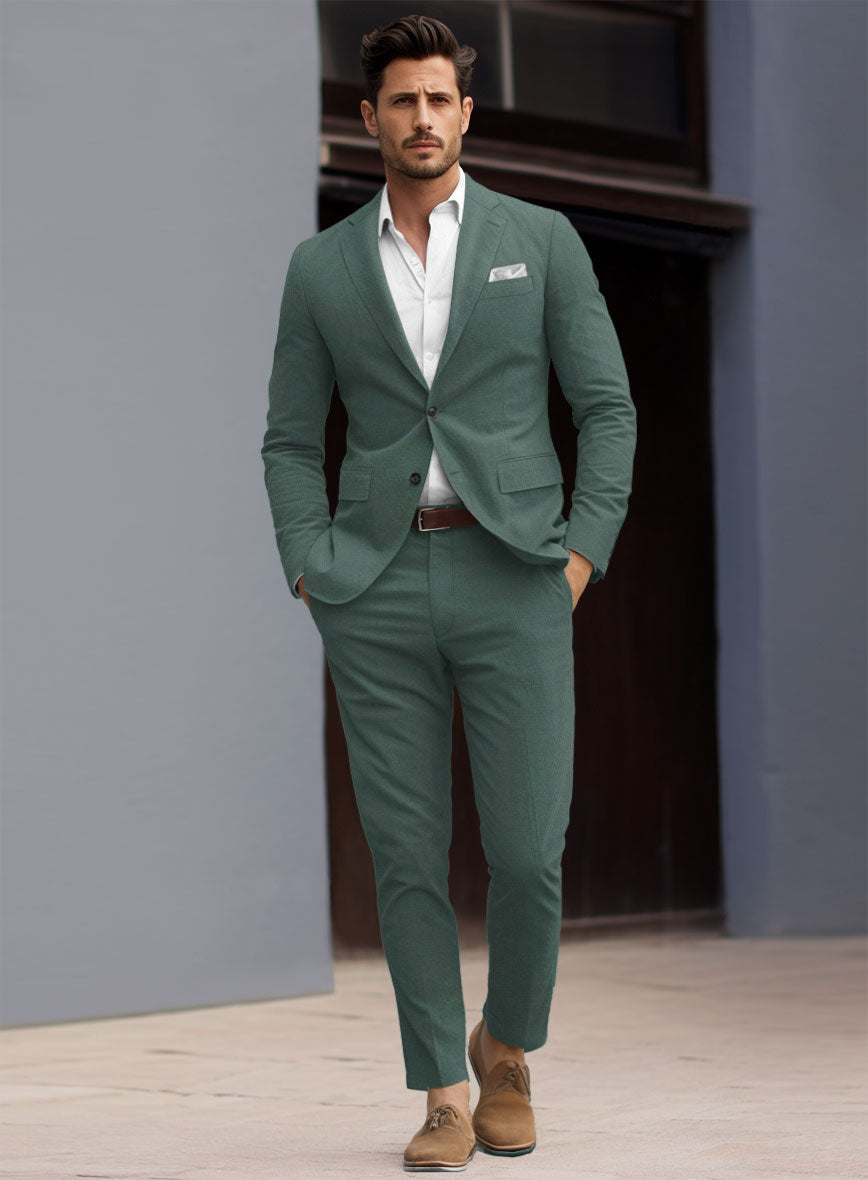 Gallo Green Stretch Chino Suit - StudioSuits