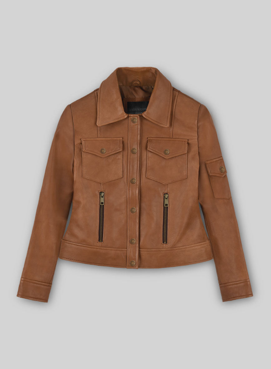 Women's Gigi Hadid Leather Jacket - StudioSuits