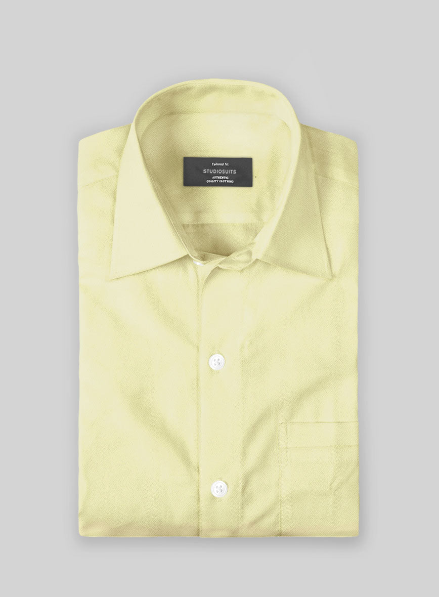 Giza Yellow Cotton Shirt - StudioSuits