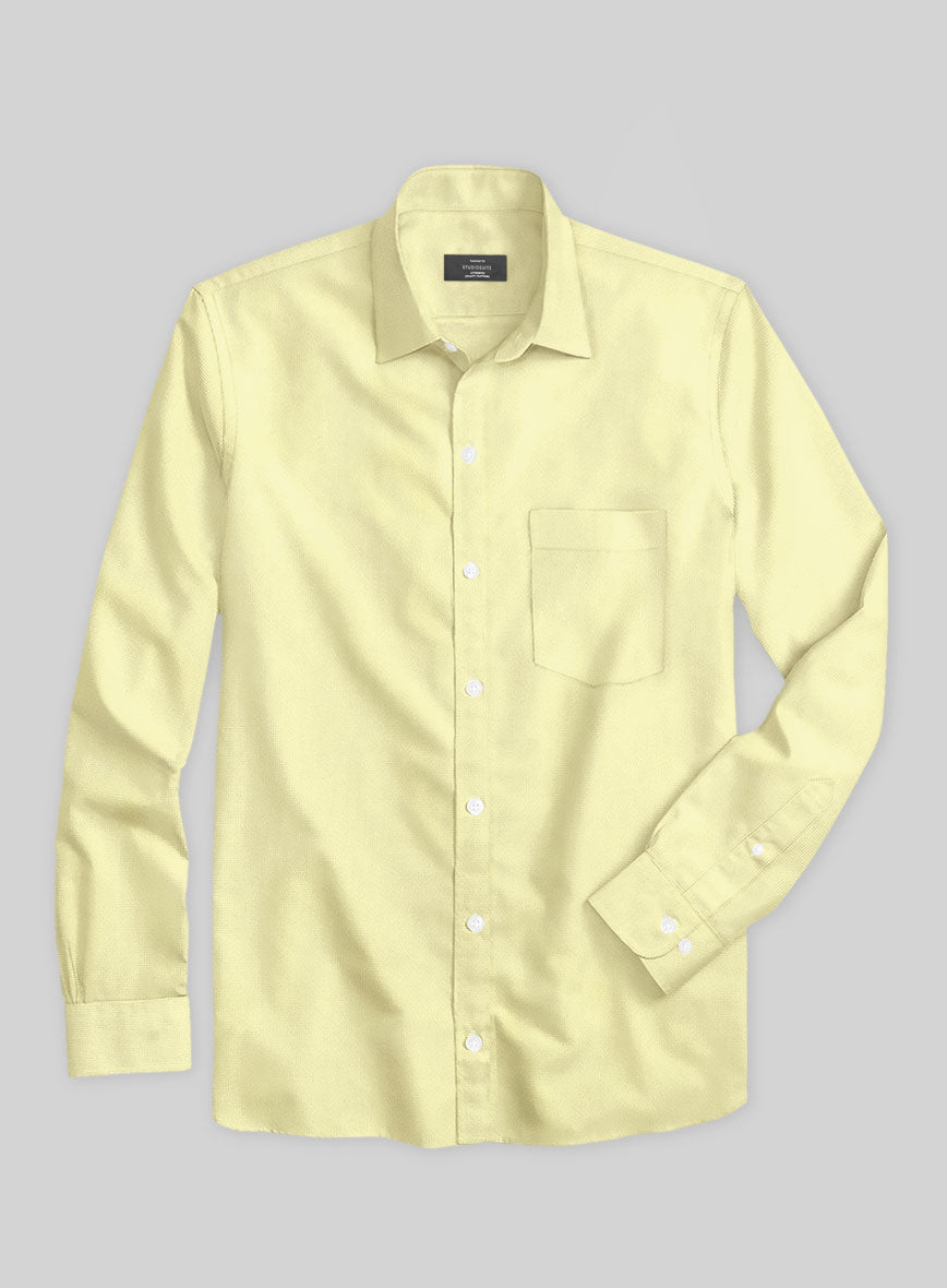 Giza Yellow Cotton Shirt - StudioSuits