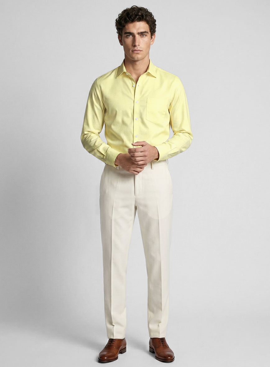 Giza Yellow Cotton Shirt - StudioSuits
