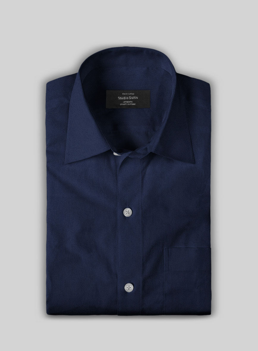 Giza Air Blue Cotton Shirt - StudioSuits