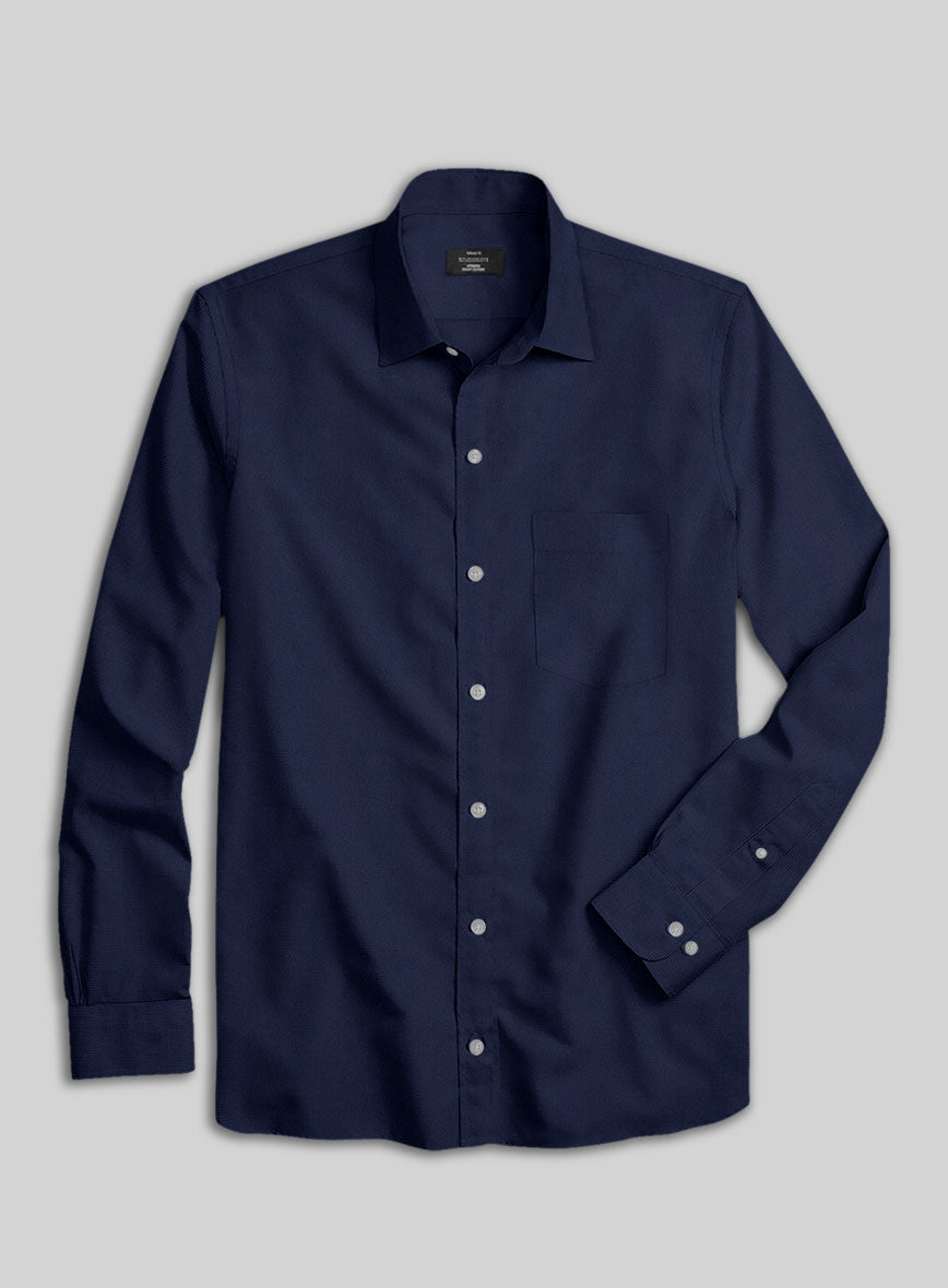 Giza Air Blue Cotton Shirt - StudioSuits