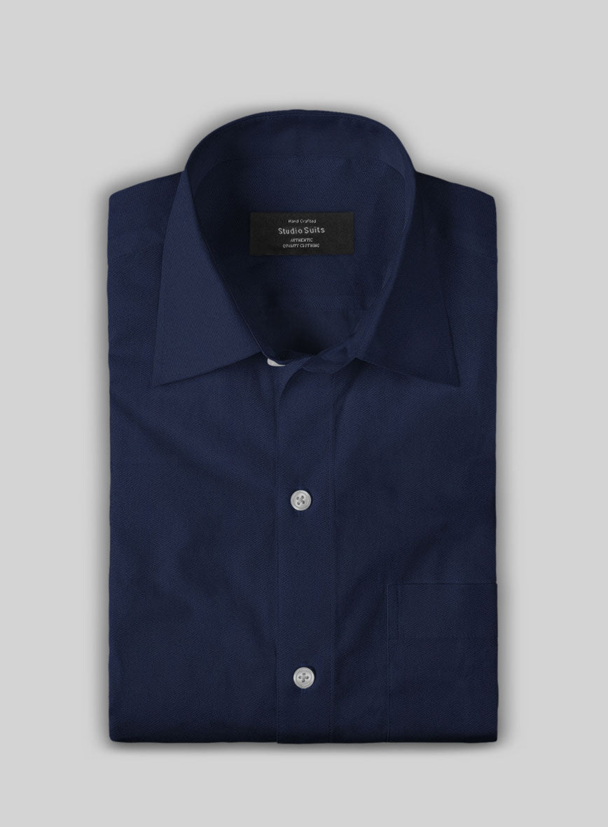 Giza Air Blue Cotton Shirt - StudioSuits