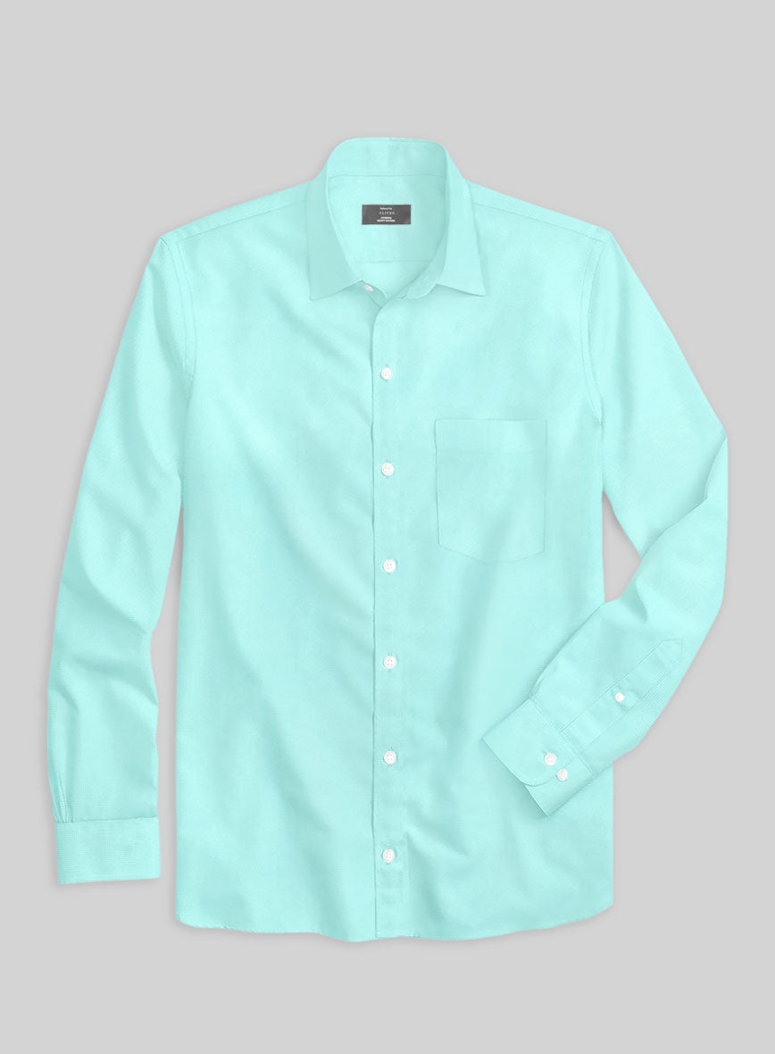 Giza Aqua Cotton Shirt - StudioSuits