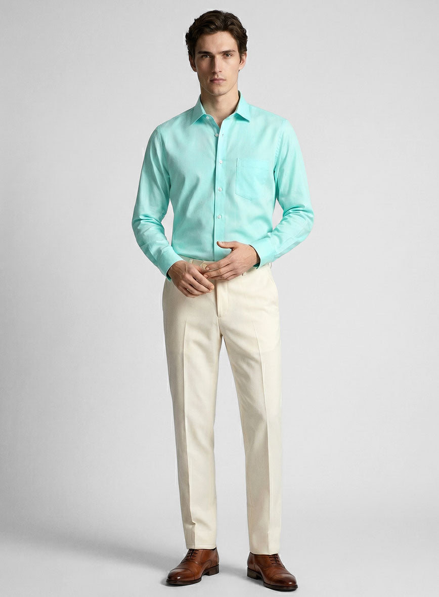 Giza Aqua Cotton Shirt - StudioSuits