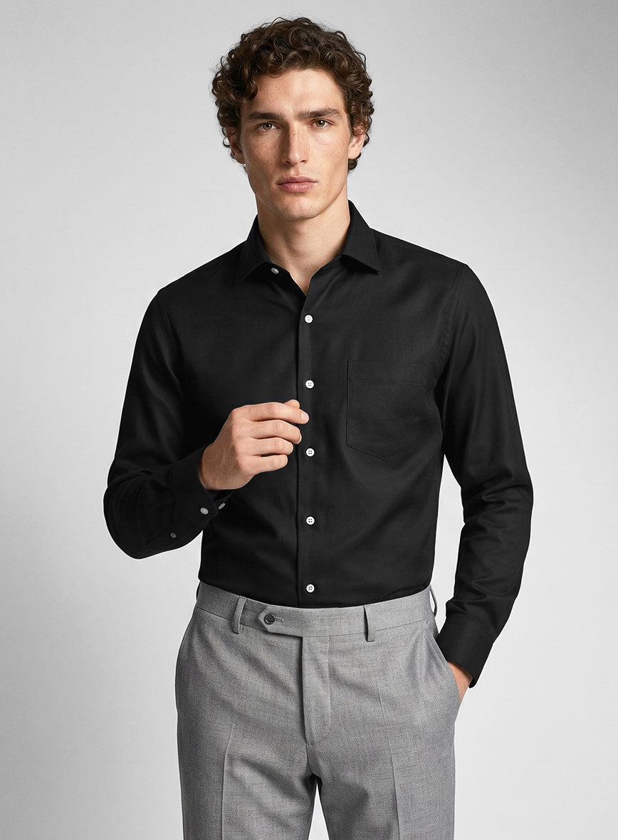 Giza Black Cotton Shirt
