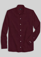 Giza Burgundy Cotton Shirt - StudioSuits