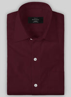 Giza Burgundy Cotton Shirt - StudioSuits